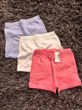 The Children's Place Cotton Blend Shorts - Pink, White & Light Purple - 3-Pack